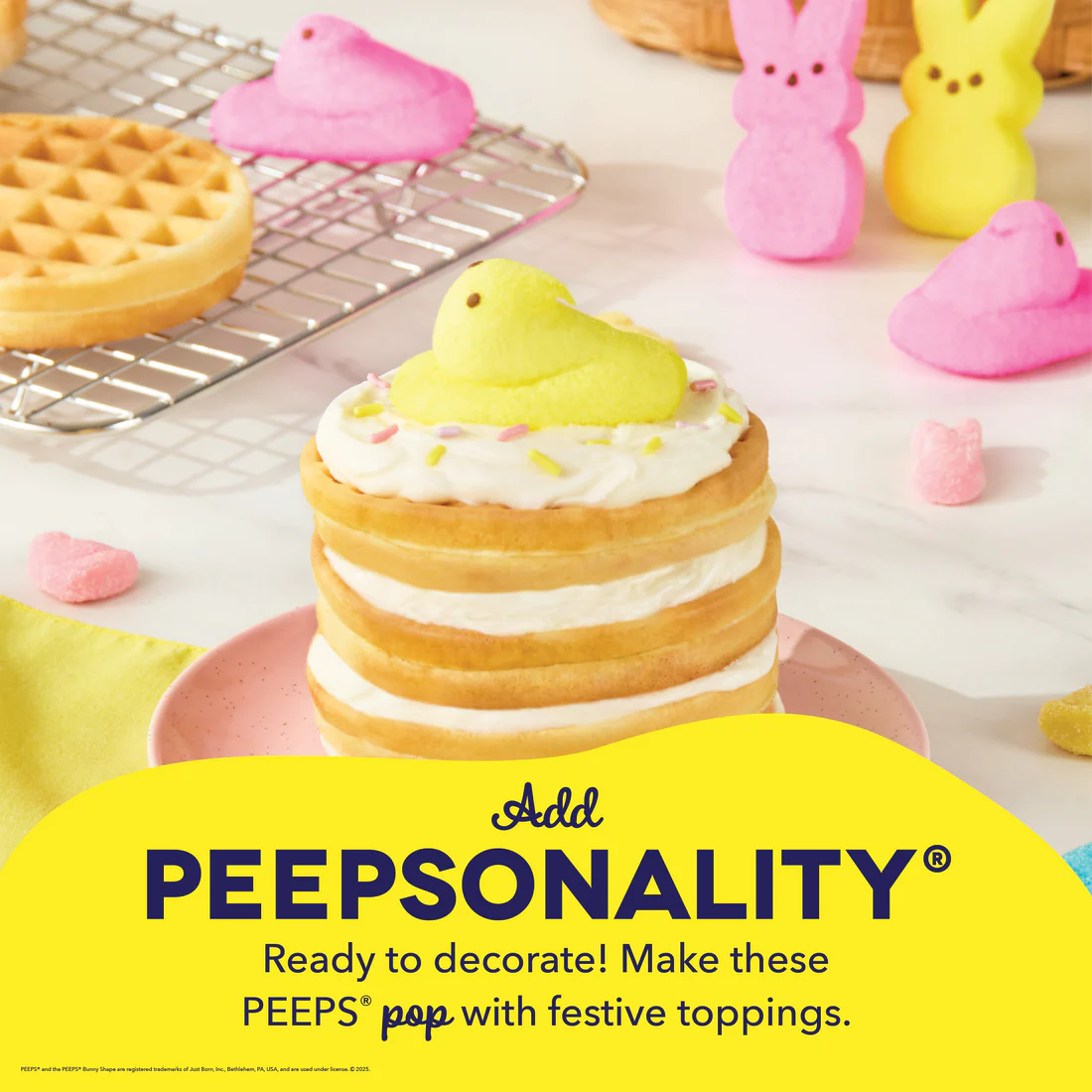 Mini Waffle Maker PEEPS x Dash Yellow Chick