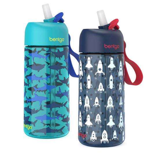 Bentgo Kids Prints Water Bottle Set de 2