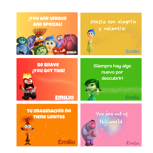 Tarjetas para Lunch Inside Out