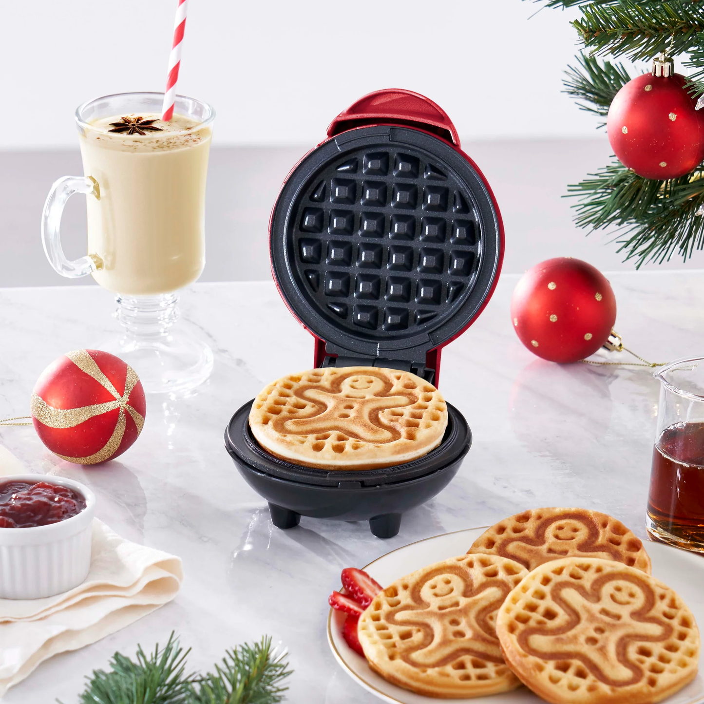 Mini Waffle Maker Gingerbread Man