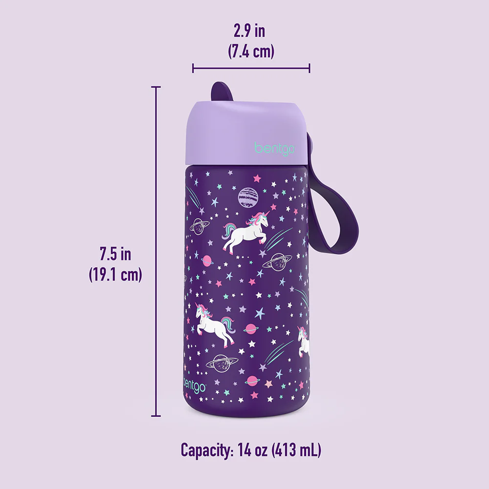 Bentgo Kids Unicorn Stainless Steel Water Bottle