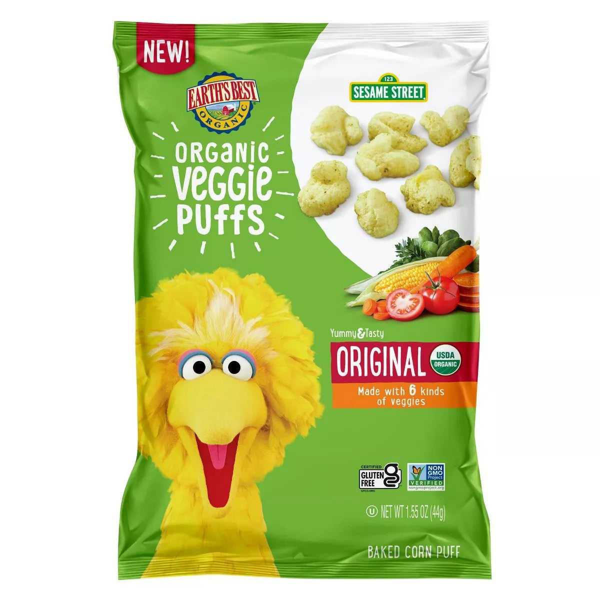 Earth's Best Sesame Street Organic Veggie Puffs