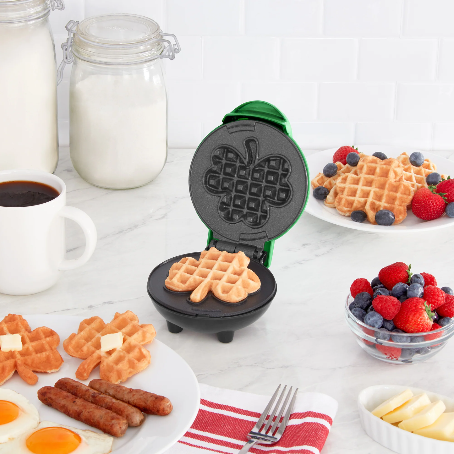 Mini Waffle Maker Shamrock