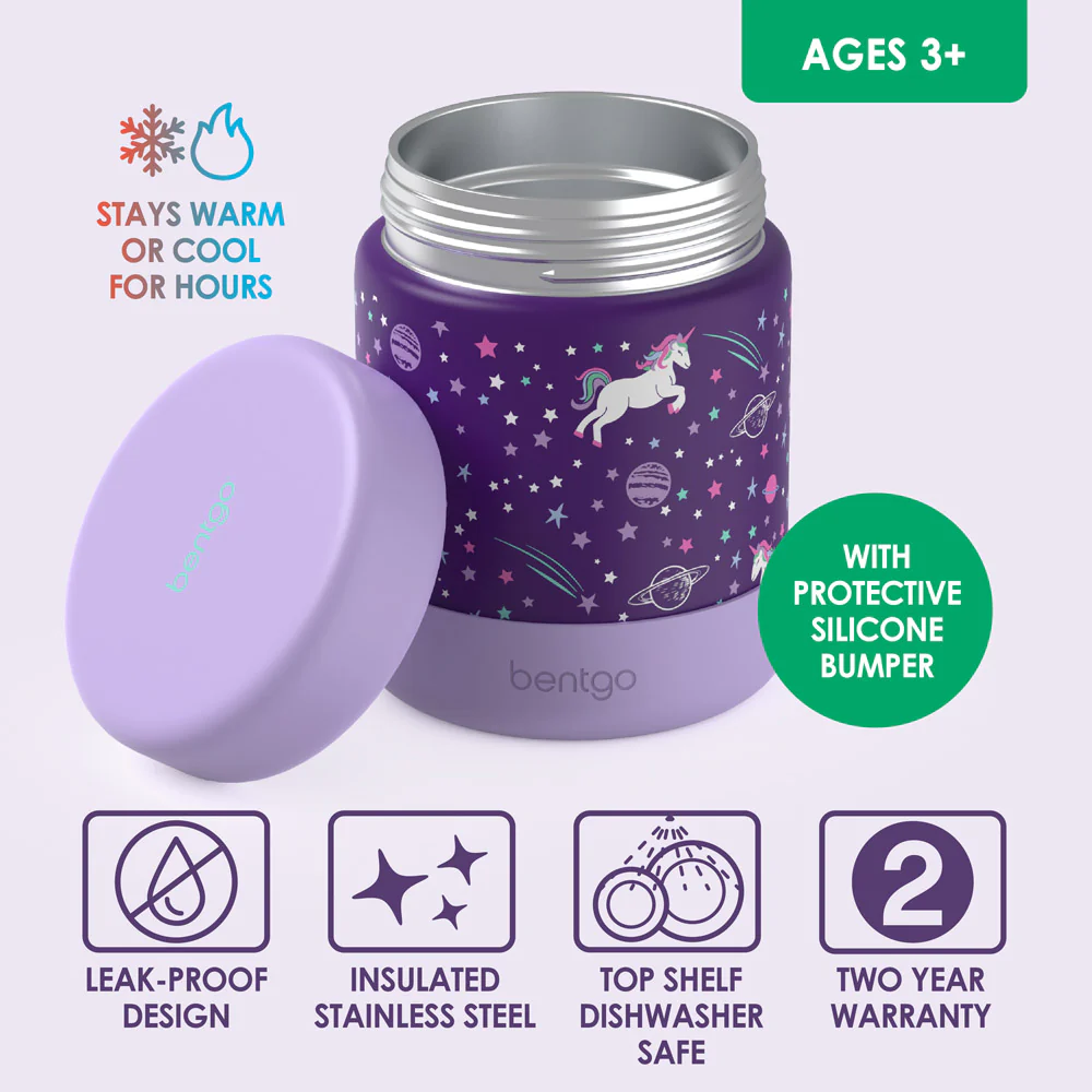 Bentgo Kids Stainless Steel Unicorn Food Jar