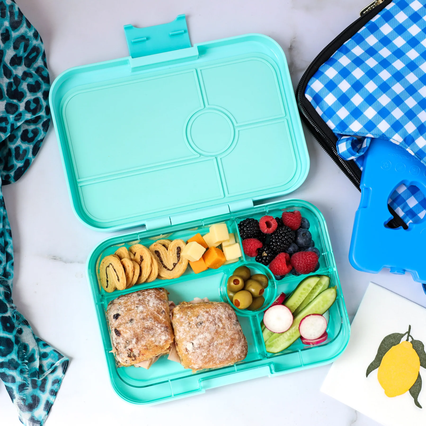 Yumbox Tapas Clear Aqua