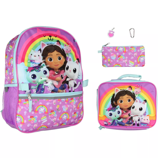 Gabby's Dollhouse Set Backpack y Lunchbag