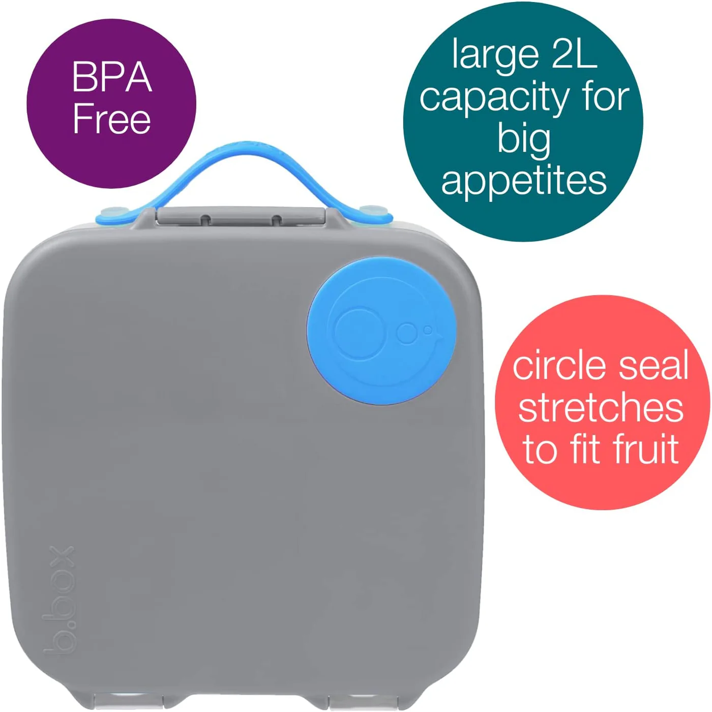 b.box Jumbo Lunchbox Blue Slate