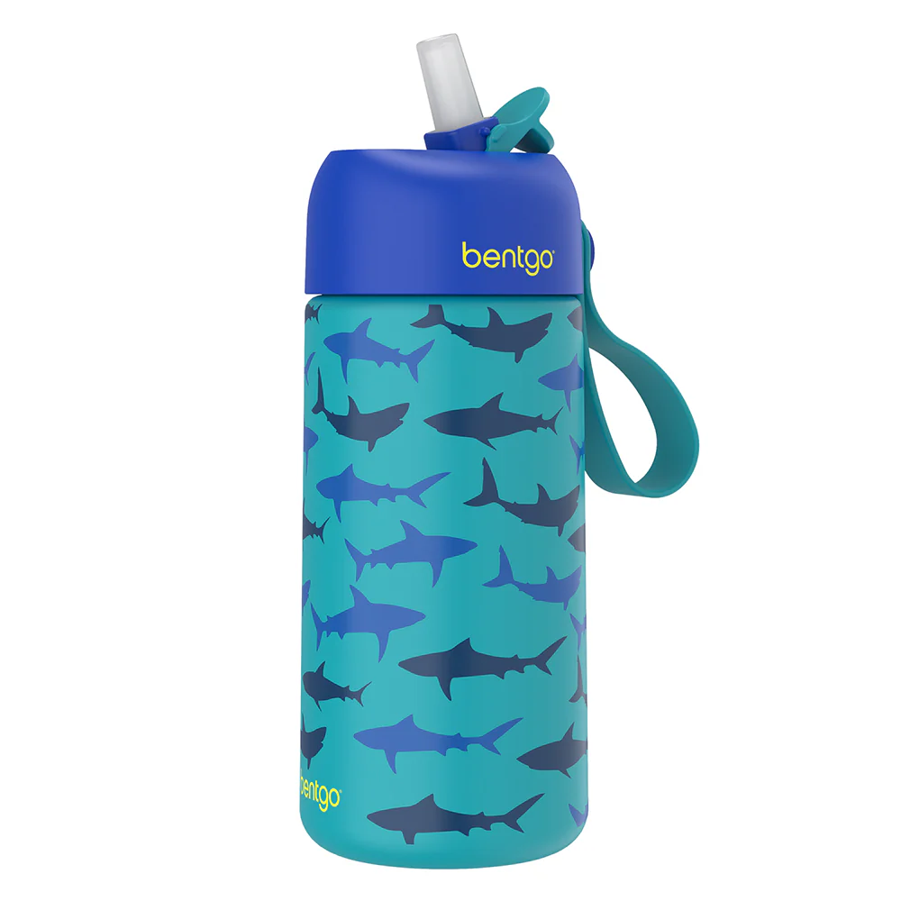 Bentgo Kids Sharks Stainless Steel Water Bottle