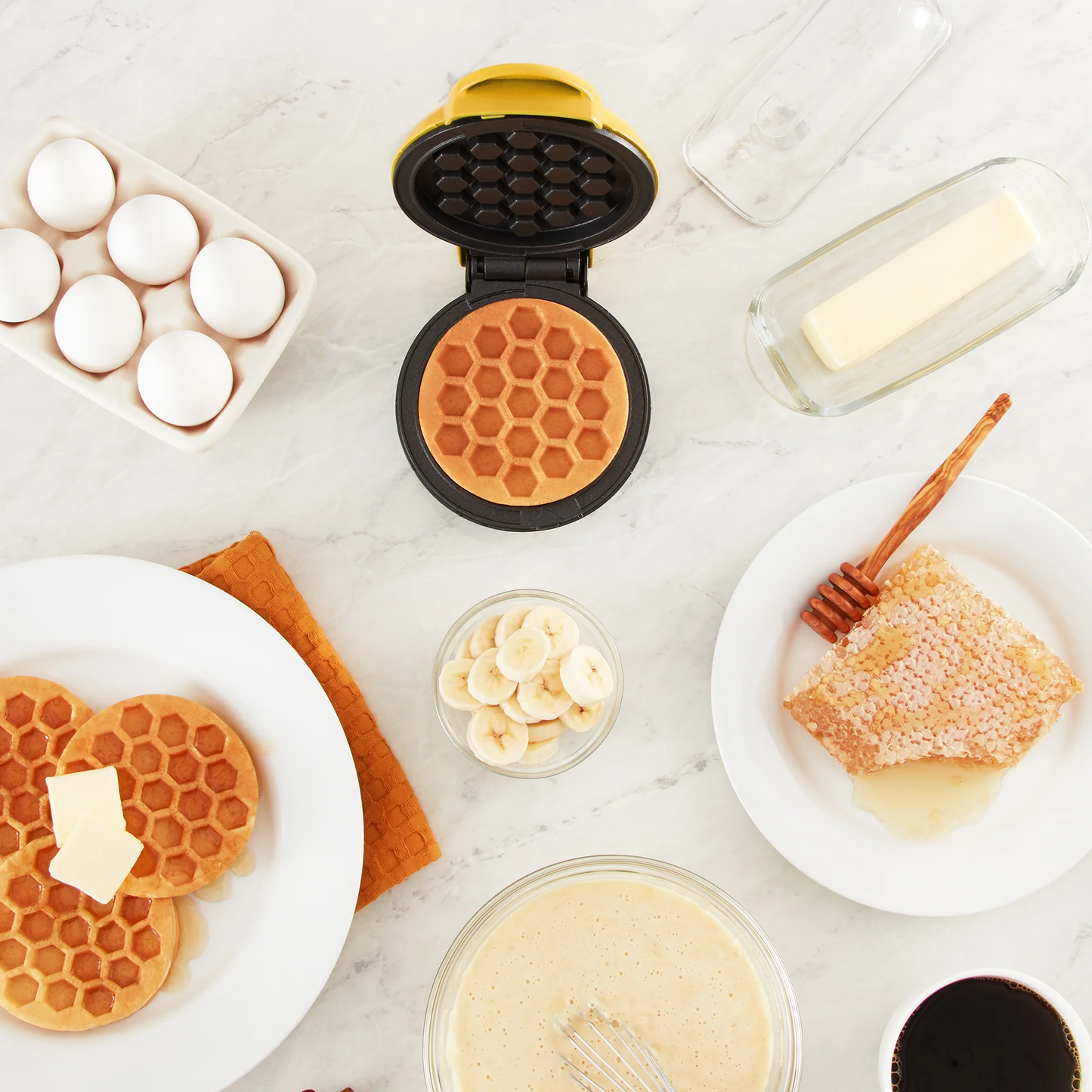 Mini Waffle Maker Honeycomb