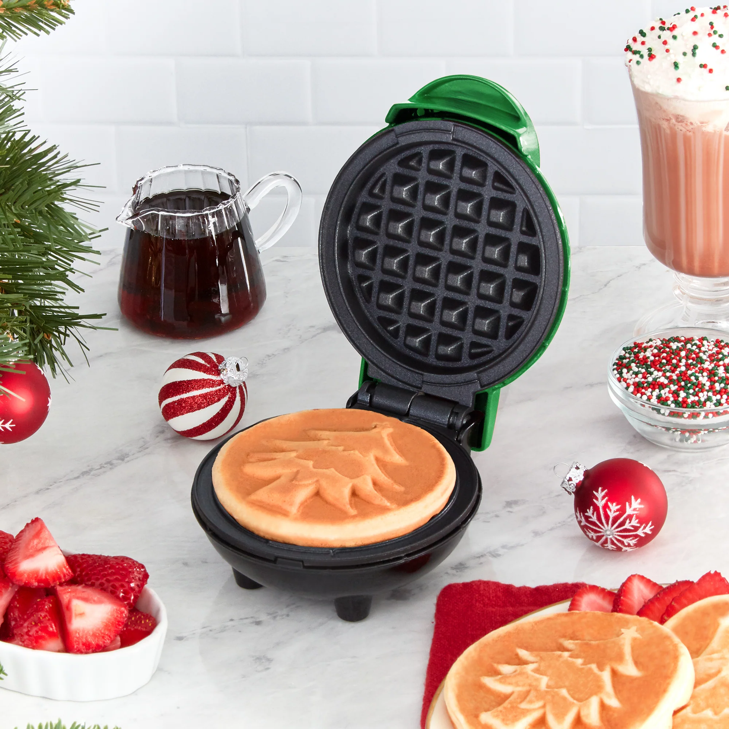 Mini Waffle Maker Christmas Tree