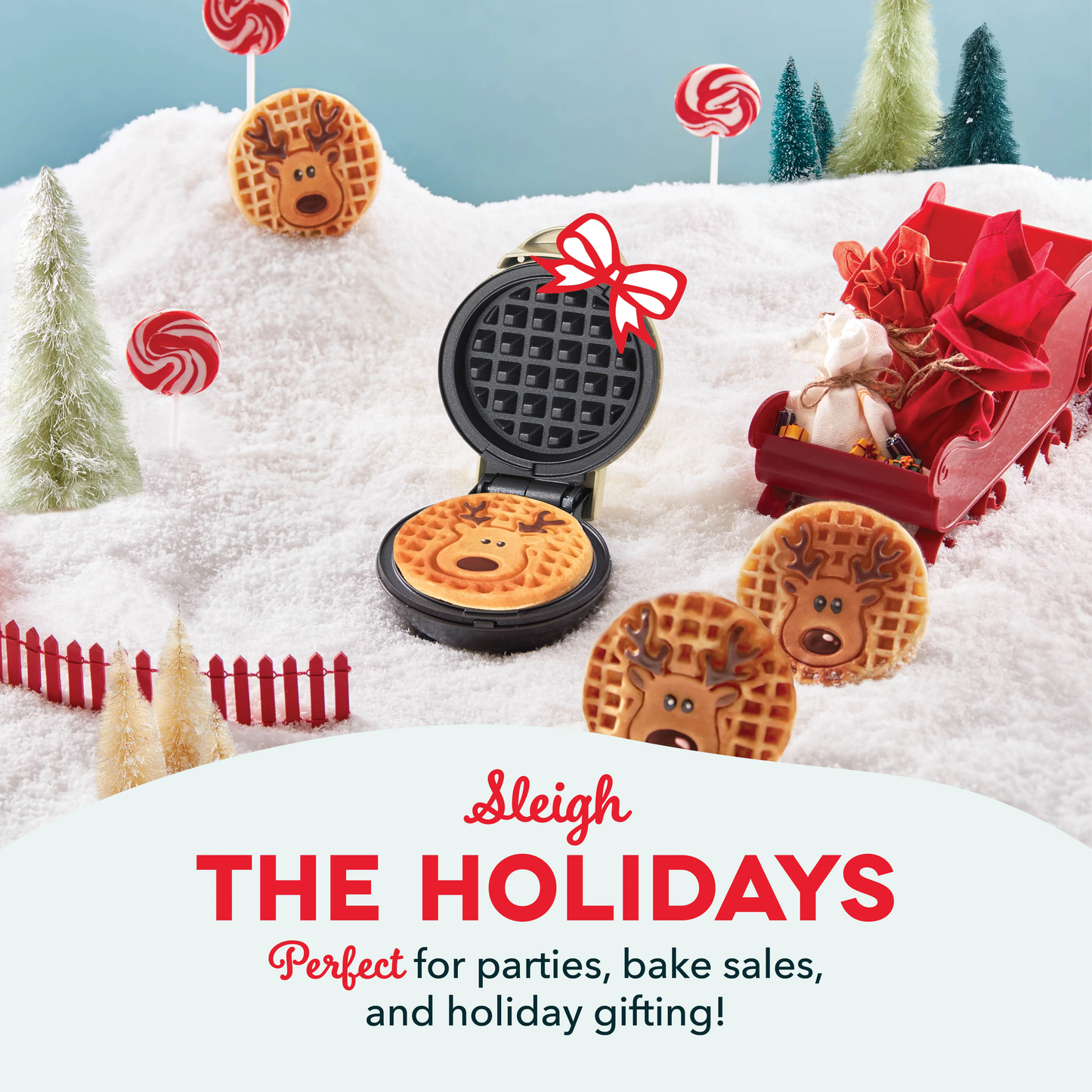 Mini Waffle Maker Reindeer