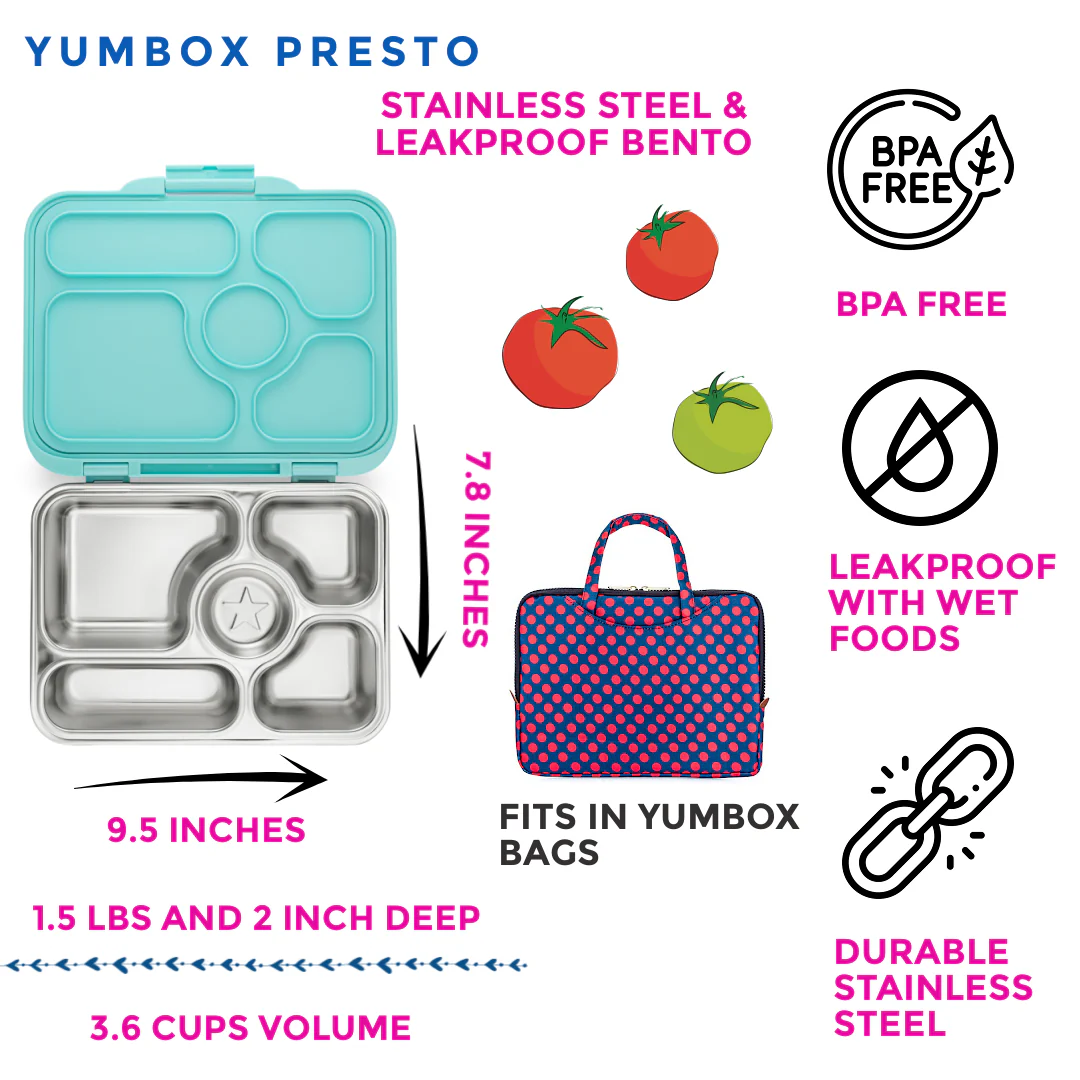 Yumbox Stainless Steel Bento Box Tulum Blue