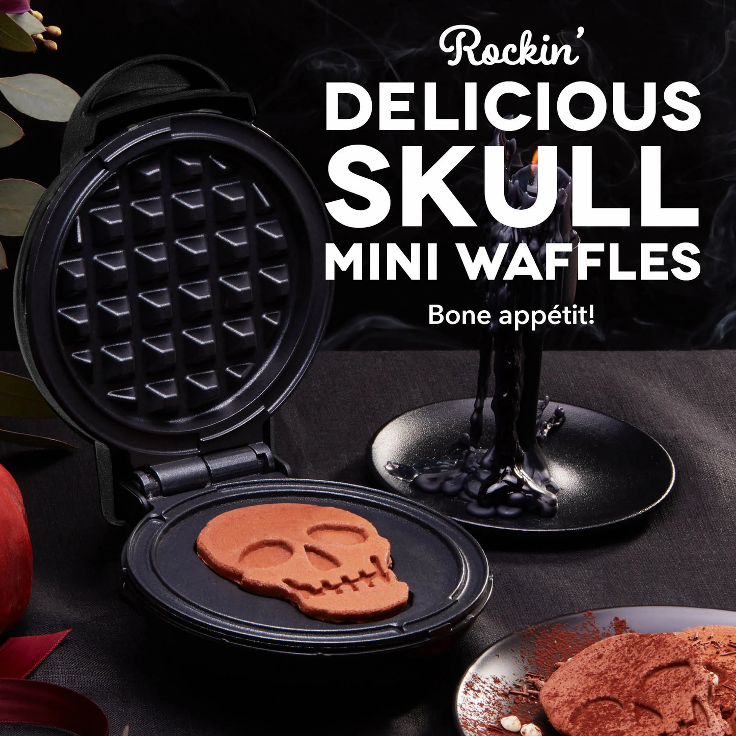 Mini Waffle Maker Skull