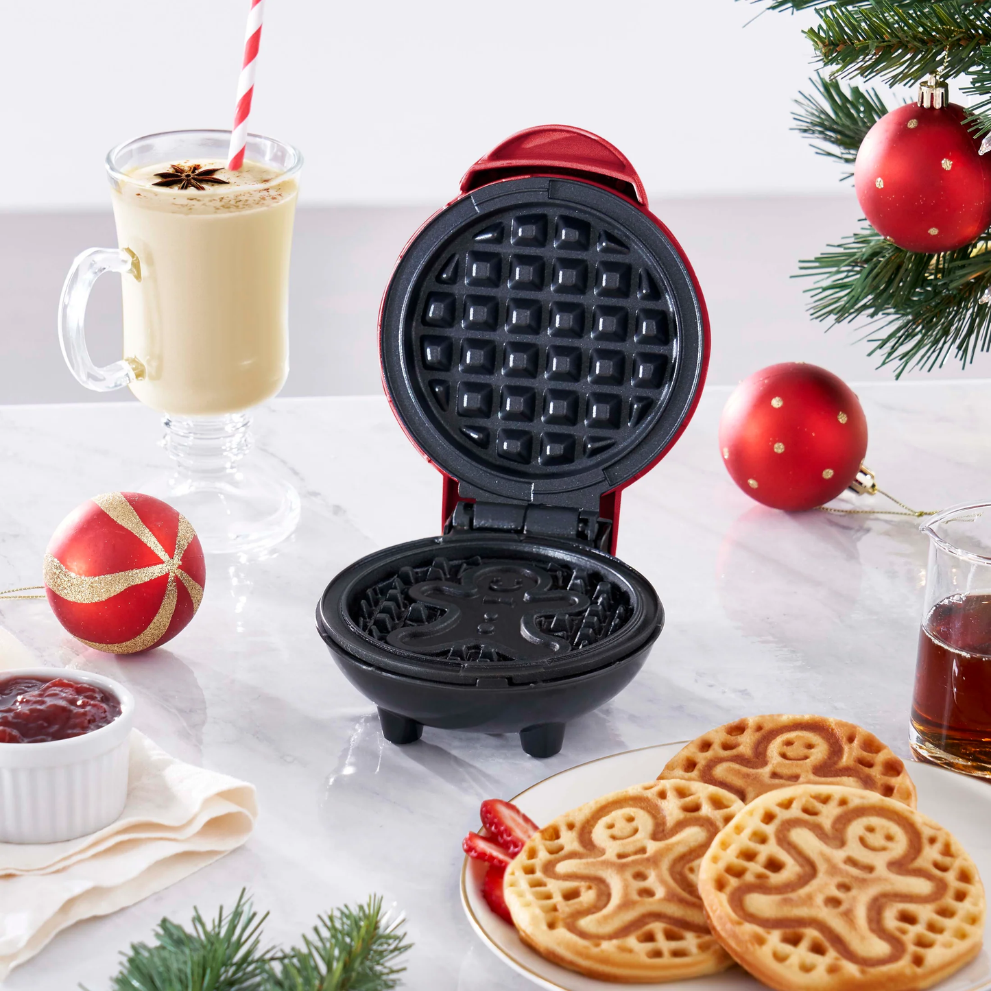 Mini Waffle Maker Gingerbread Man