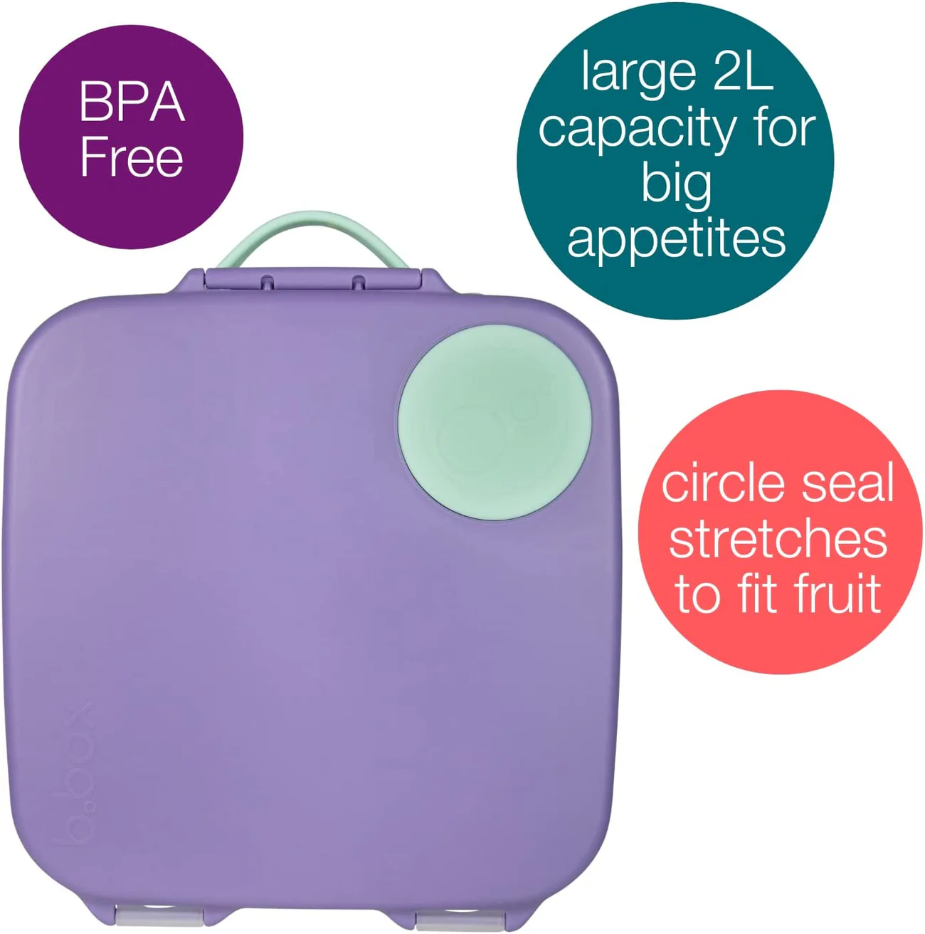 b.box Jumbo Lunchbox Lilac Pop