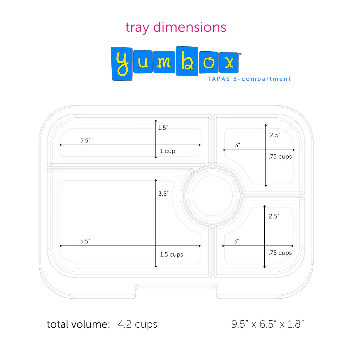 Yumbox Tapas Clear Aqua