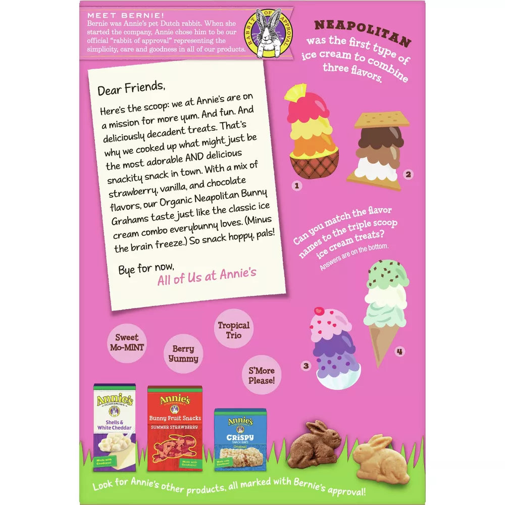 Annie's Organic  Neapolitan Bunny Crackers