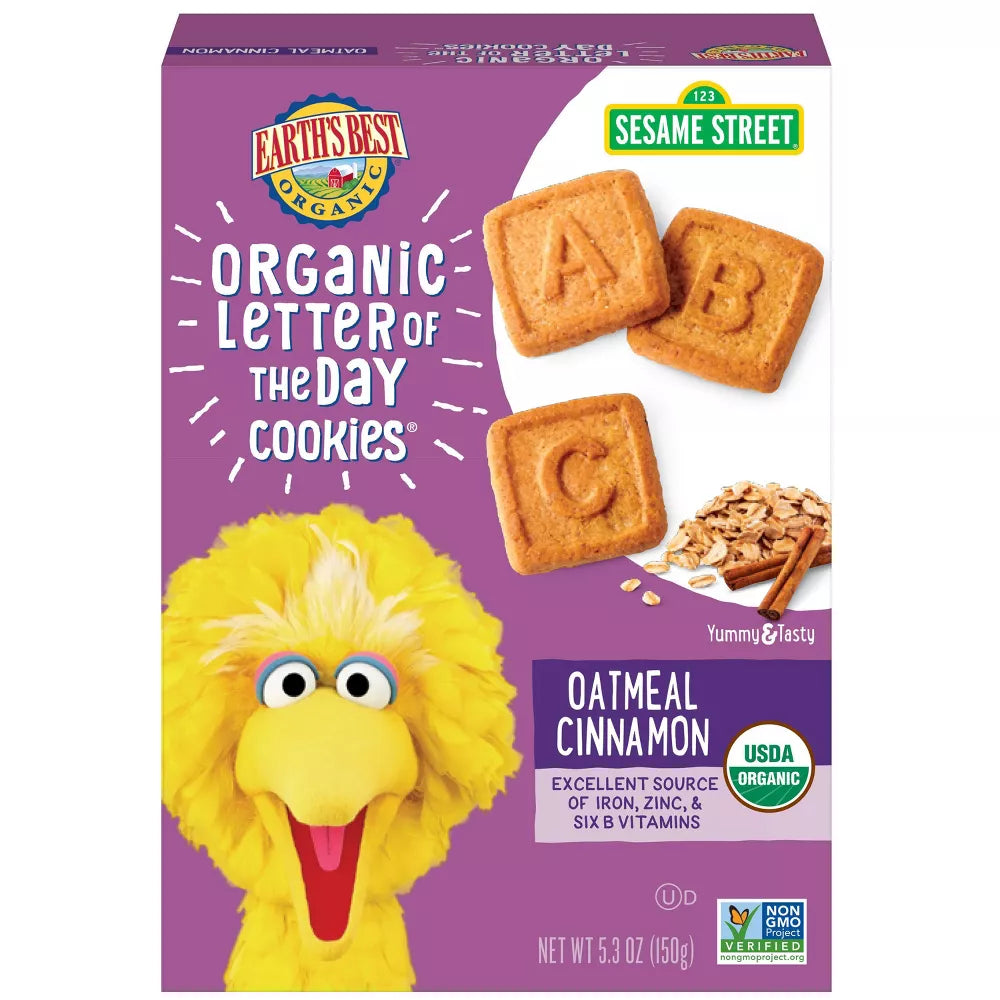 Earth's Best Sesame Street Galletas Orgánicas Avena Canela